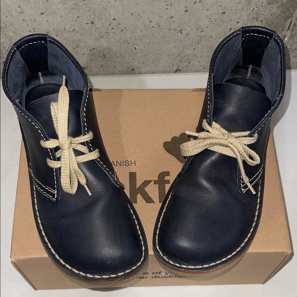 Navy Leather Men's Boots by Duckfeet